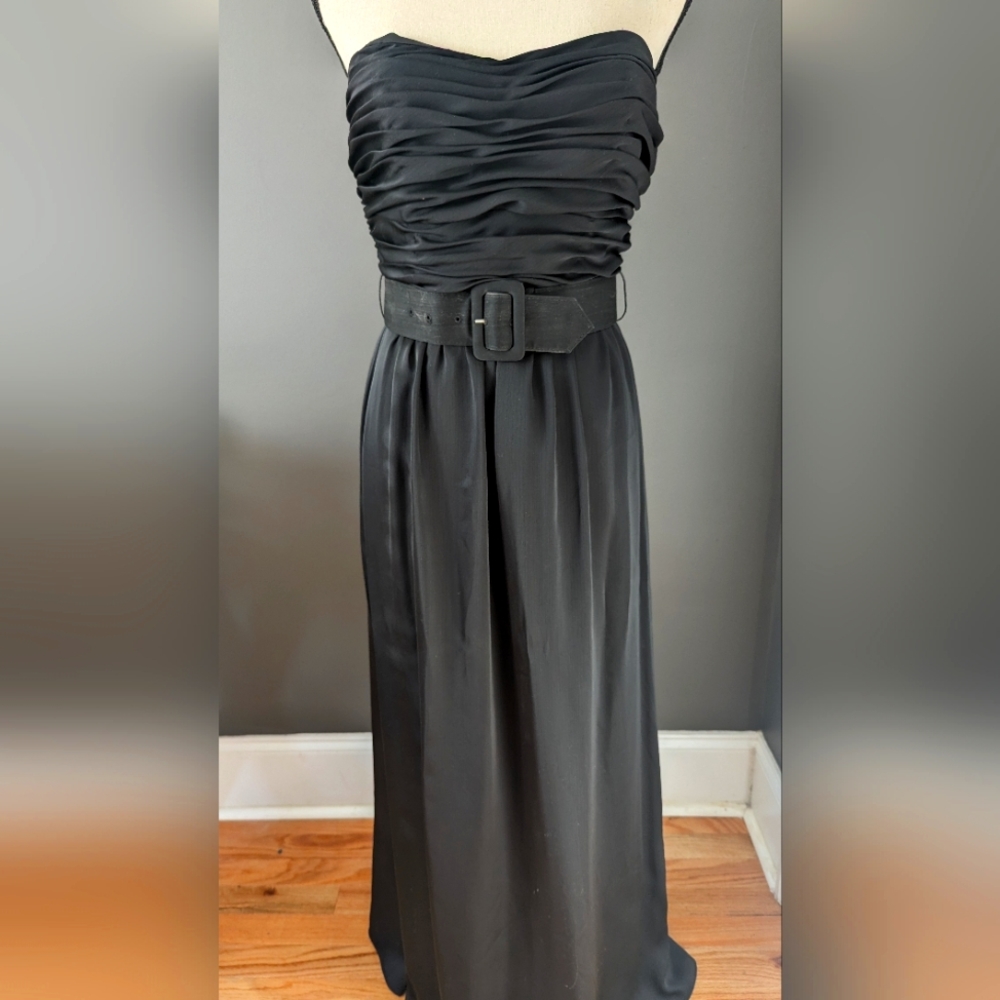 Belted bridesmaids dress